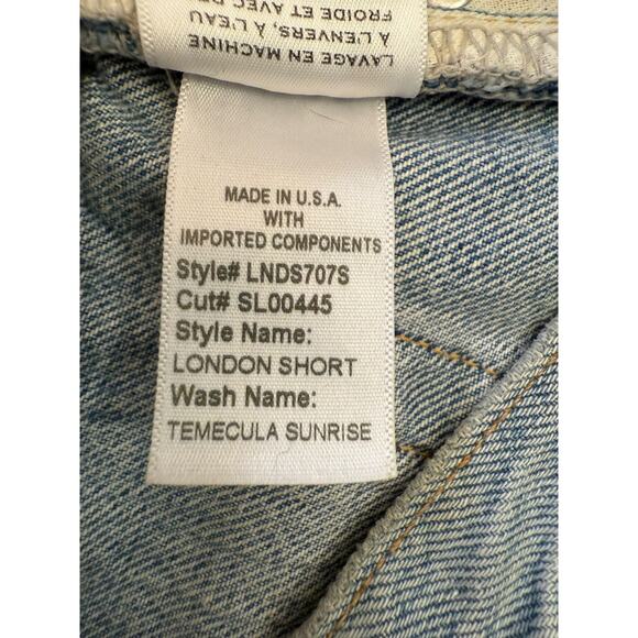 SLVRLAKE Womens Light Wash Denim London Shorts Size 26 Temecula Sunrise - Picture 5 of 14